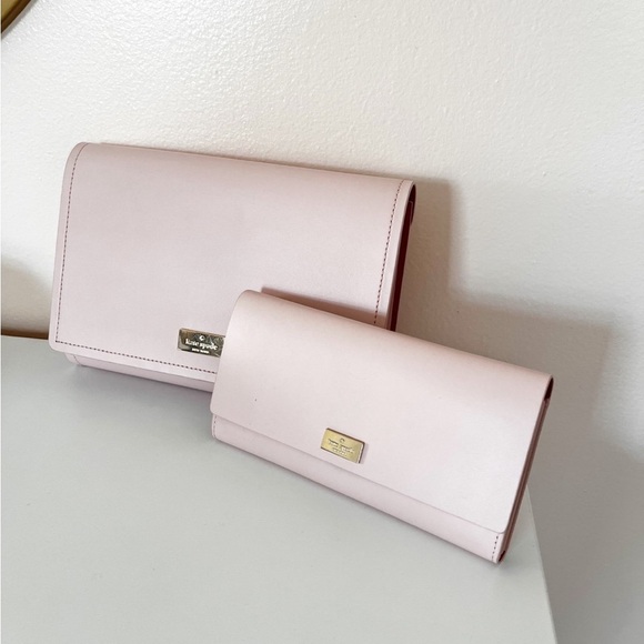 Kate Spade Alek matching Blush Wallet and Shoulder Bag Set with Dustbag - Picture 1 of 9